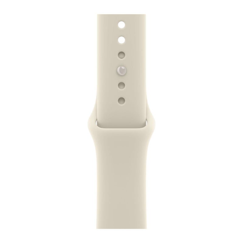 Часы Apple Watch Series 12 (2026), 42 мм, корпус из керамики цвета «Pearl White», ремешок Sport Band цвета «Sand», песочный