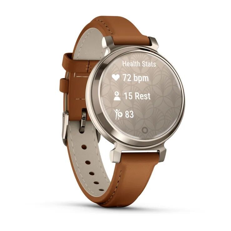 Умные часы Garmin Lily 2 Cream Gold Case with Tan Leather Band