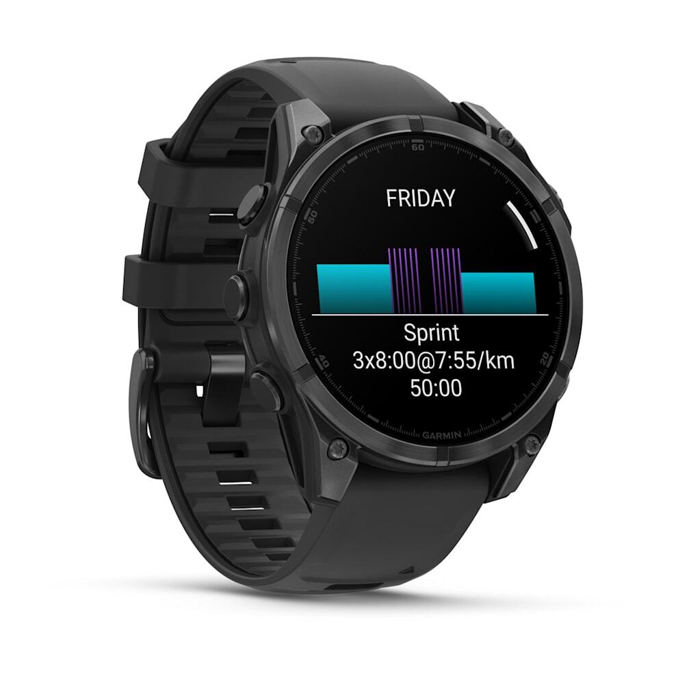 Умные часы Garmin FENIX 8 (010-02904-00) 47 мм Amoled Slate Gray with Black Silicone Band