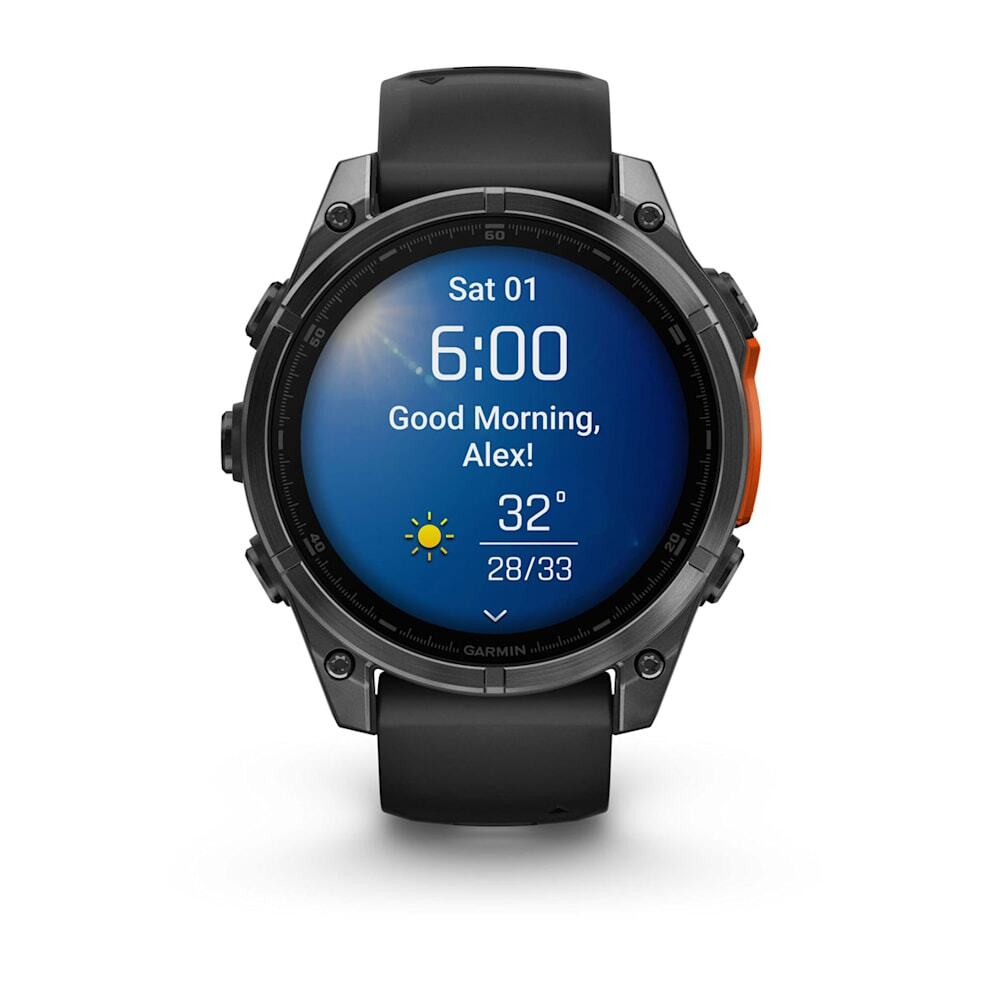 Умные часы Garmin FENIX 8 (010-02904-00) 47 мм Amoled Slate Gray with Black Silicone Band