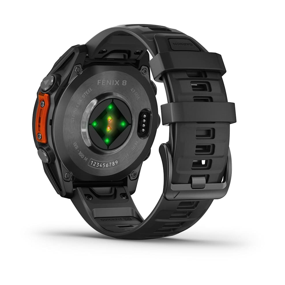 Умные часы Garmin FENIX 8 (010-02904-00) 47 мм Amoled Slate Gray with Black Silicone Band