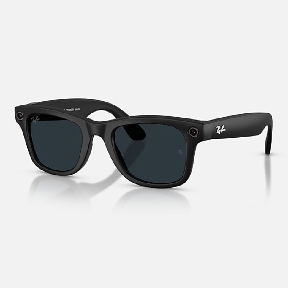 Умные очки Ray-Ban Meta Wayfarer Gen 2 RW4012 (матовая чёрная оправа, линзы с серым автозатемнением), размер L