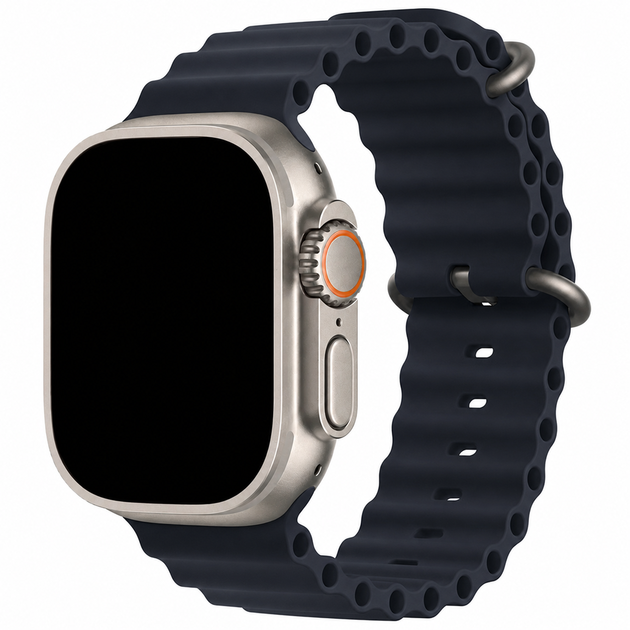 Ремешок Gurdini Ocean Band (силиконовый) для Apple Watch 42/44/45/49mm, серый (Gray)