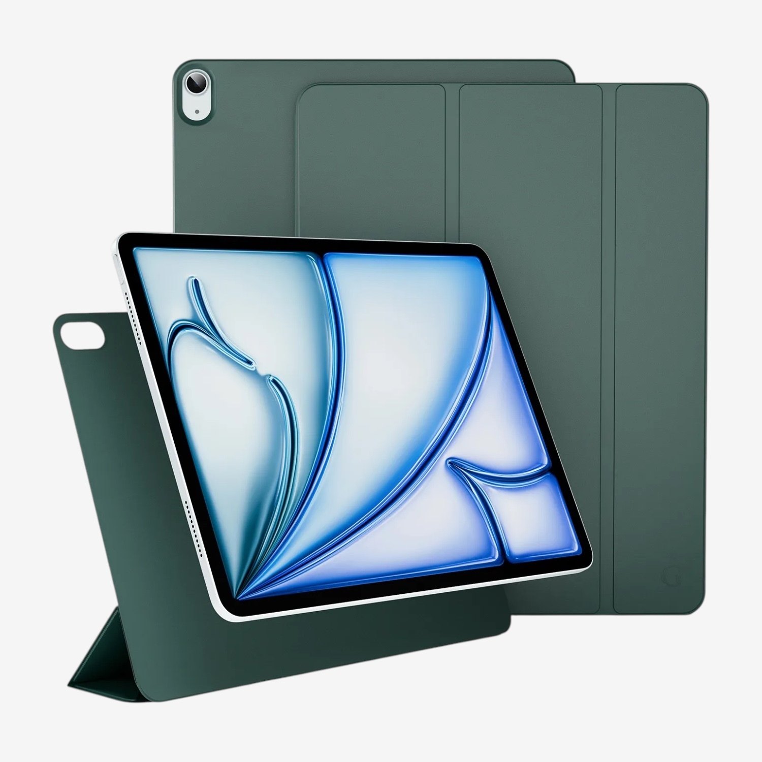 Чехол Gurdini Smart Magnet Series для iPad Air 11, тёмно-зелёный