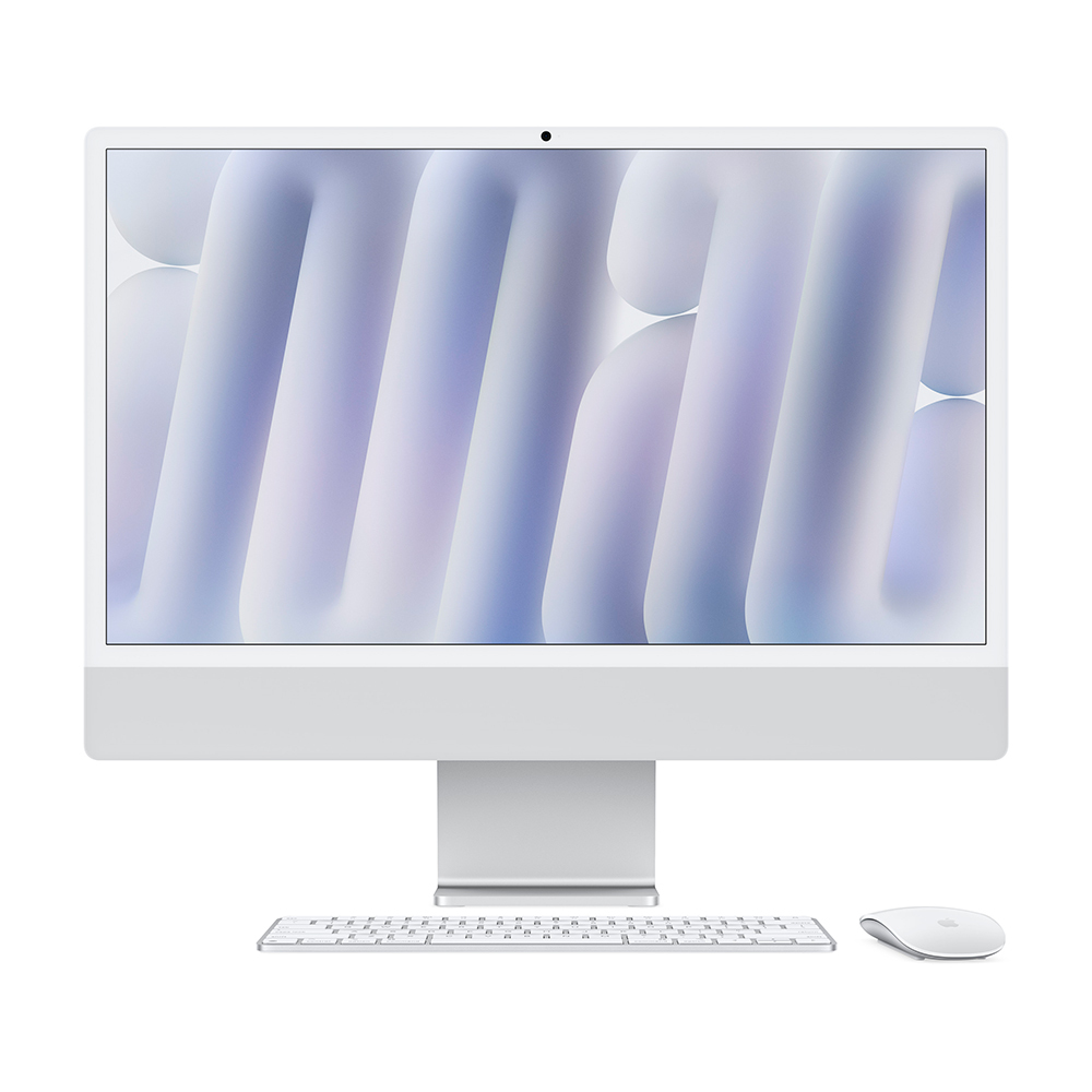 Моноблок Apple iMac 24" Retina 4,5K (M4, 10C CPU, 10C GPU, 24Gb, 512Gb SSD), серебристый (MCR24)