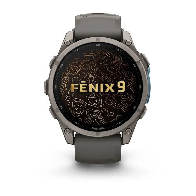 Умные часы Garmin FENIX 9 (010-04762-01) 47 мм, титановый, пепельно-серый силиконовый ремешок