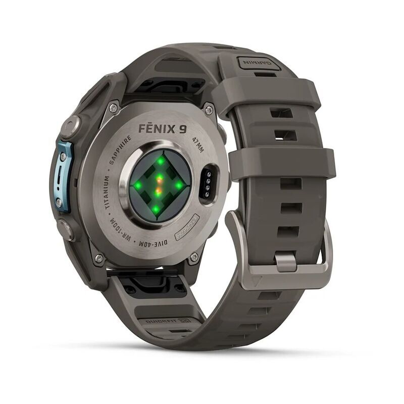 Умные часы Garmin FENIX 9 (010-04762-01) 47 мм, титановый, пепельно-серый силиконовый ремешок