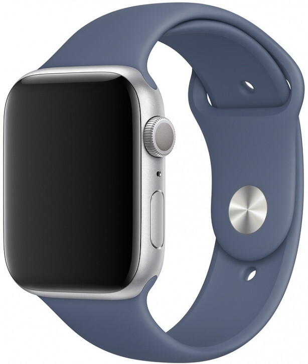 Ремешок Gurdini Sport Band (силиконовый) для Apple Watch 38mm/40mm, серо-синий (Alaskan Blue)