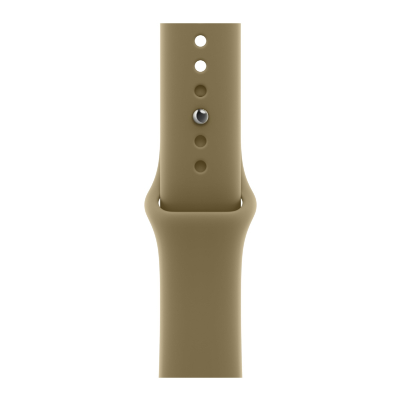 Часы Apple Watch Series 12 (2026), 46 мм, корпус из алюминия цвета «Dark bronze», ремешок Sport Band цвета «Olive», оливковый