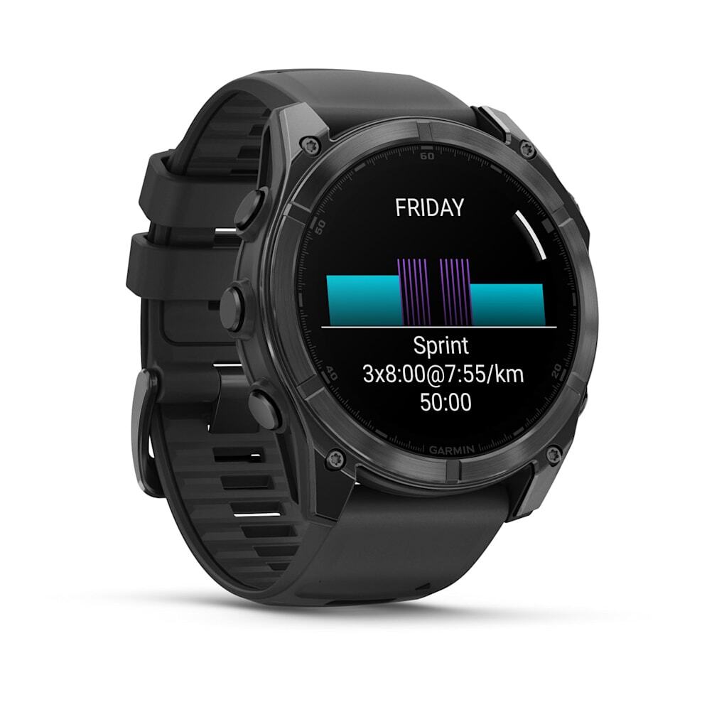 Умные часы Garmin FENIX 8 (010-02905-00) 51 мм Amoled Slate Gray with Black Silicone Band