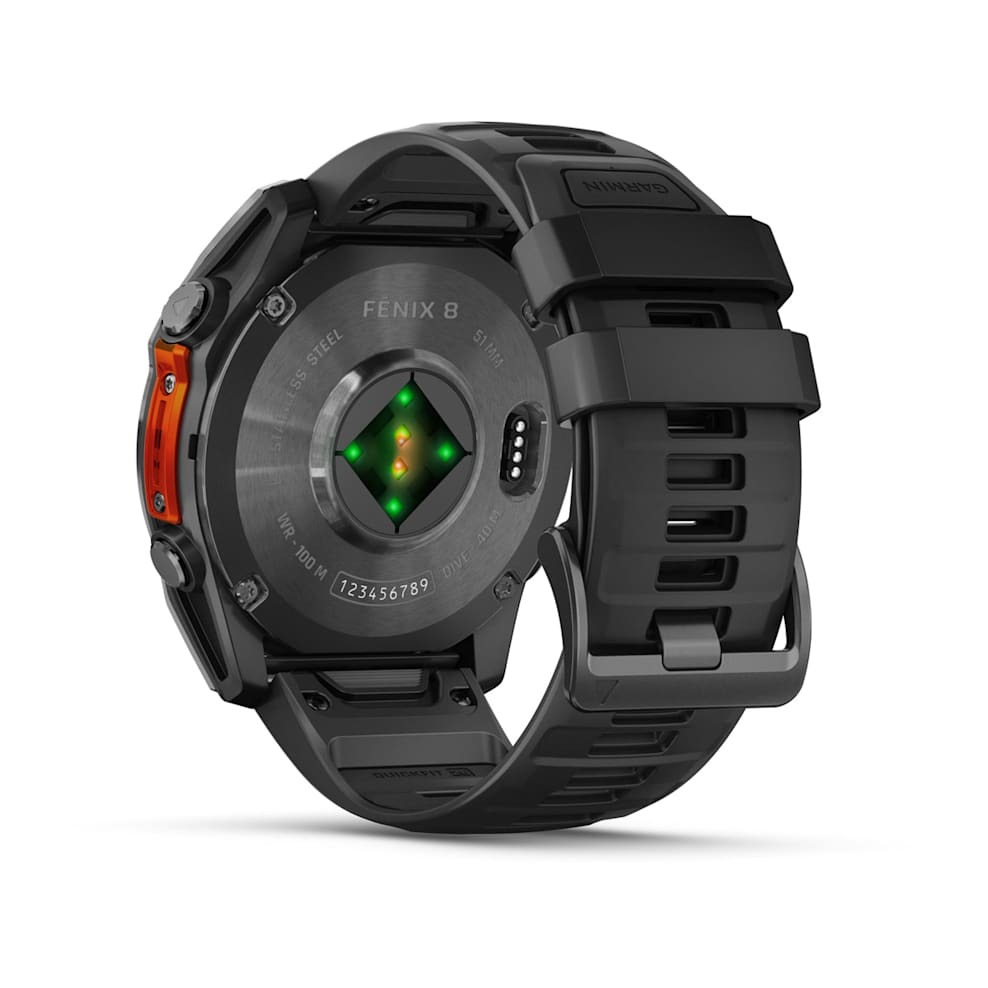 Умные часы Garmin FENIX 8 (010-02905-00) 51 мм Amoled Slate Gray with Black Silicone Band