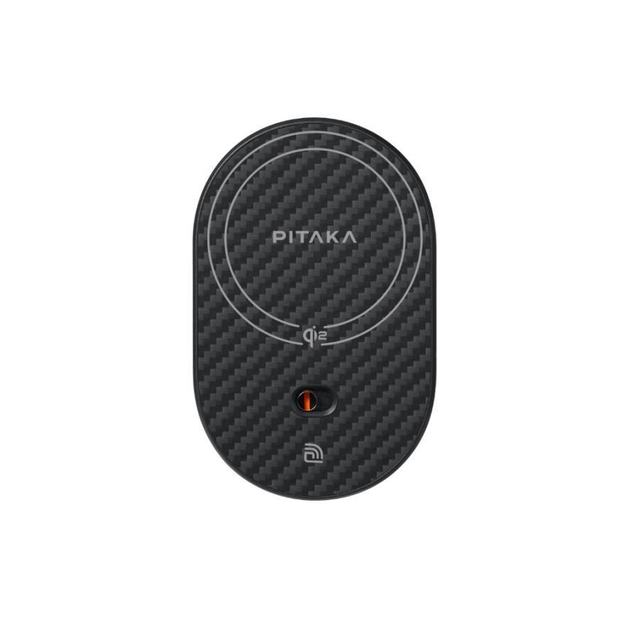 Автомобильный держатель Pitaka MagSafe с беспроводной зарядкой MagEZ Car Mount Pro 2, черный (Black)