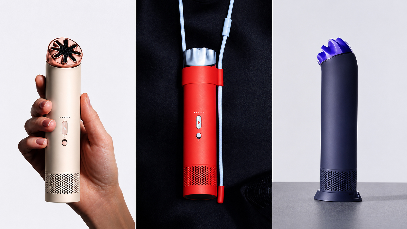 Портативный вентилятор Dyson HushJet Mini Cool fan, синий (Ink/Cobalt)