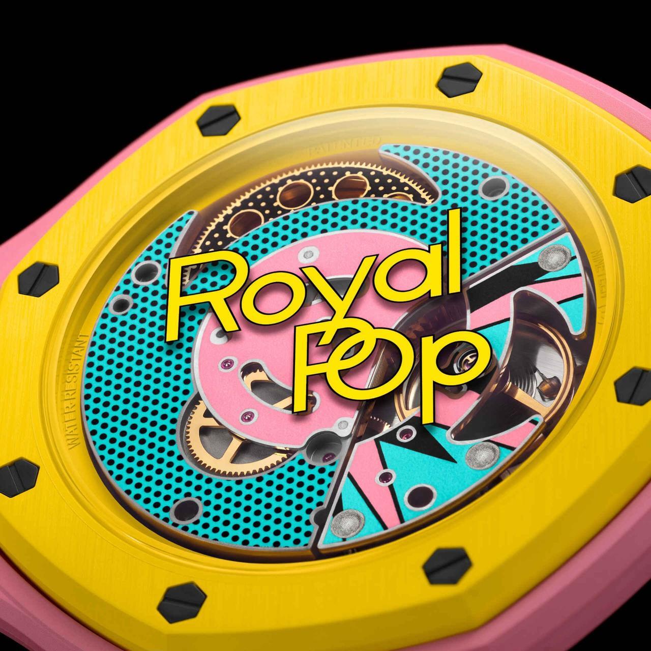 Карманные часы Swatch x Audemars Piguet Royal Pop, жёлтый/розовый (Otg Roz)