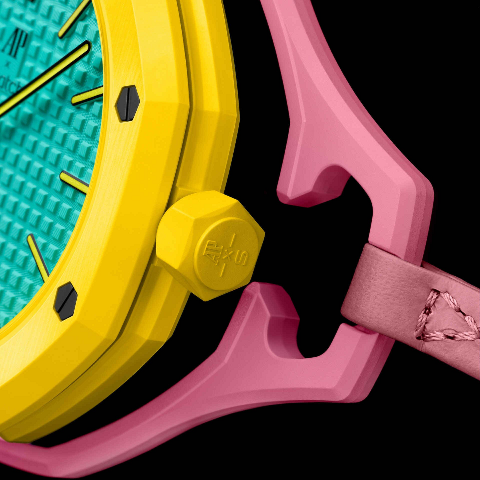 Карманные часы Swatch x Audemars Piguet Royal Pop, жёлтый/розовый (Otg Roz)