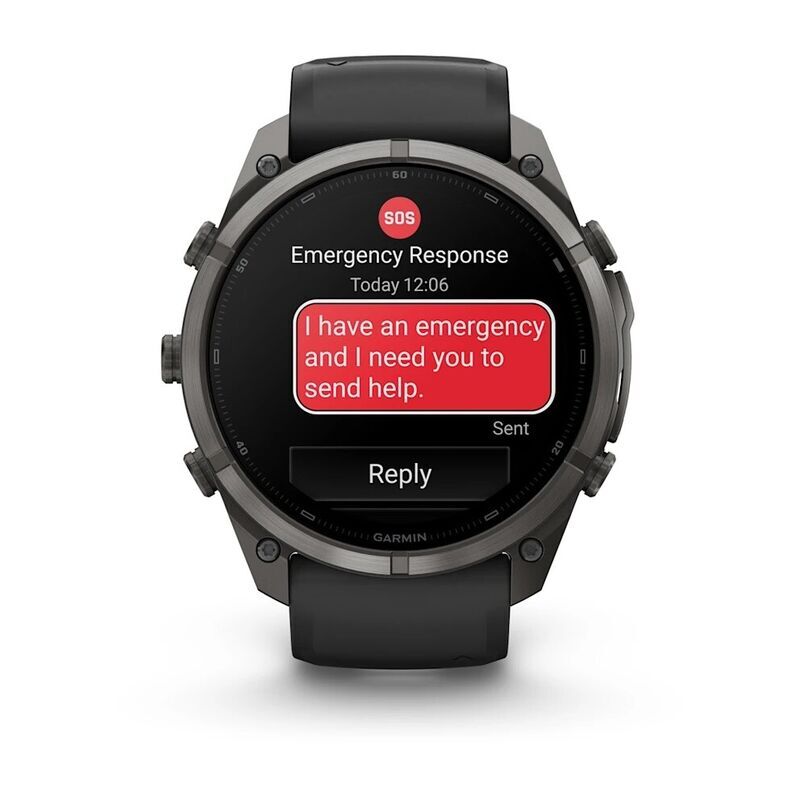 Умные часы Garmin FENIX 9 Pro (010-04337-11) 51 мм, Amoled, inReach, DLC, Carbon Gray Titanium with Black/Pebble Gray Silicone Band