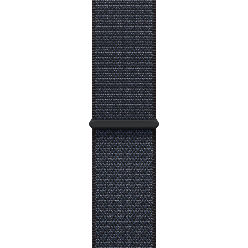 Часы Apple Watch SE (2024), 44 мм, корпус из алюминия цвета «Midnight», ремешок Sport Loop цвета «Midnight», чёрный