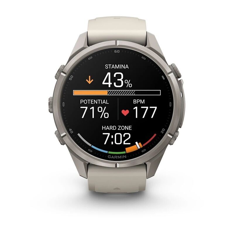 Умные часы Garmin FENIX 9 Pro (010-04335-81) 43 мм, AMOLED, inReach, LTE, титановый серый, серый силиконовый ремешок
