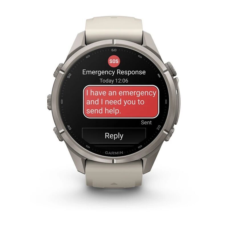 Умные часы Garmin FENIX 9 Pro (010-04335-81) 43 мм, AMOLED, inReach, LTE, титановый серый, серый силиконовый ремешок