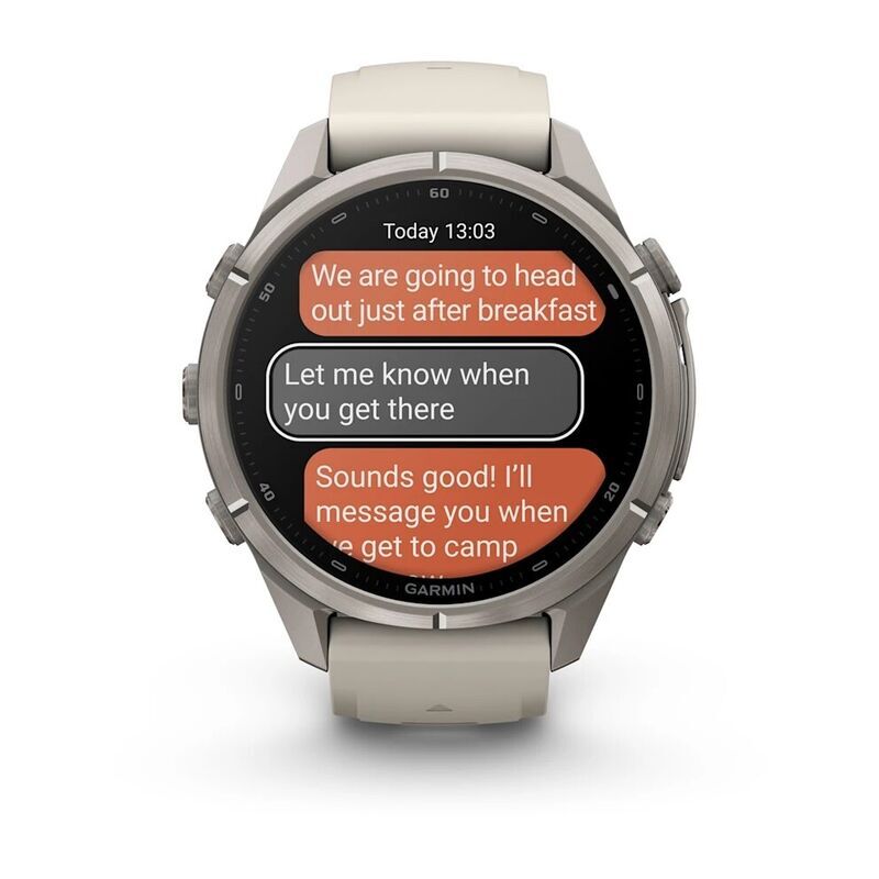 Умные часы Garmin FENIX 9 Pro (010-04335-81) 43 мм, AMOLED, inReach, LTE, титановый серый, серый силиконовый ремешок