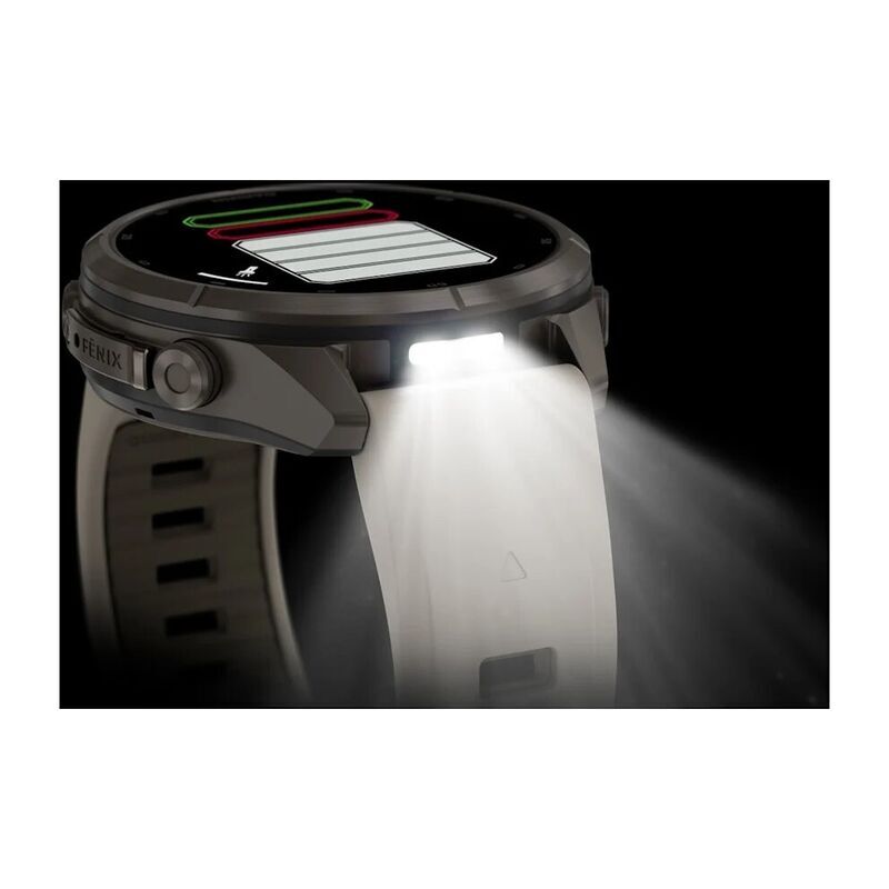 Умные часы Garmin FENIX 9 Pro (010-04335-81) 43 мм, AMOLED, inReach, LTE, титановый серый, серый силиконовый ремешок