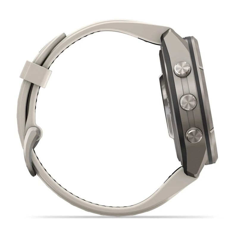 Умные часы Garmin FENIX 9 Pro (010-04335-81) 43 мм, AMOLED, inReach, LTE, титановый серый, серый силиконовый ремешок