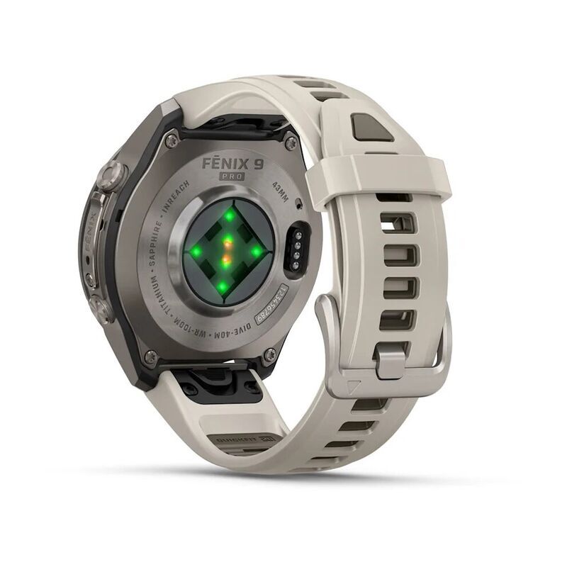 Умные часы Garmin FENIX 9 Pro (010-04335-81) 43 мм, AMOLED, inReach, LTE, титановый серый, серый силиконовый ремешок