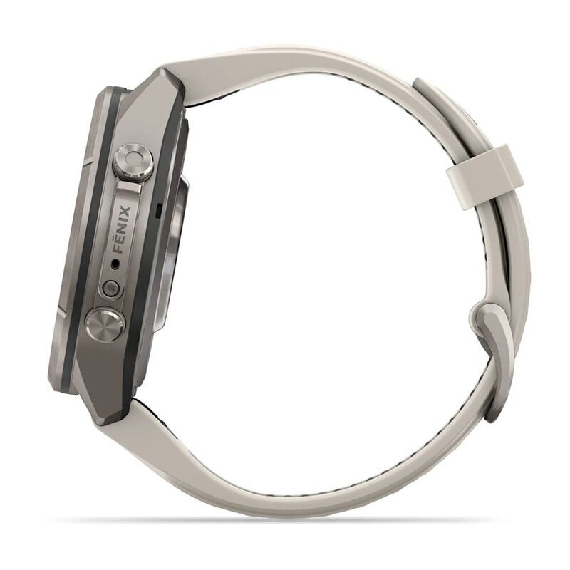 Умные часы Garmin FENIX 9 Pro (010-04335-81) 43 мм, AMOLED, inReach, LTE, титановый серый, серый силиконовый ремешок