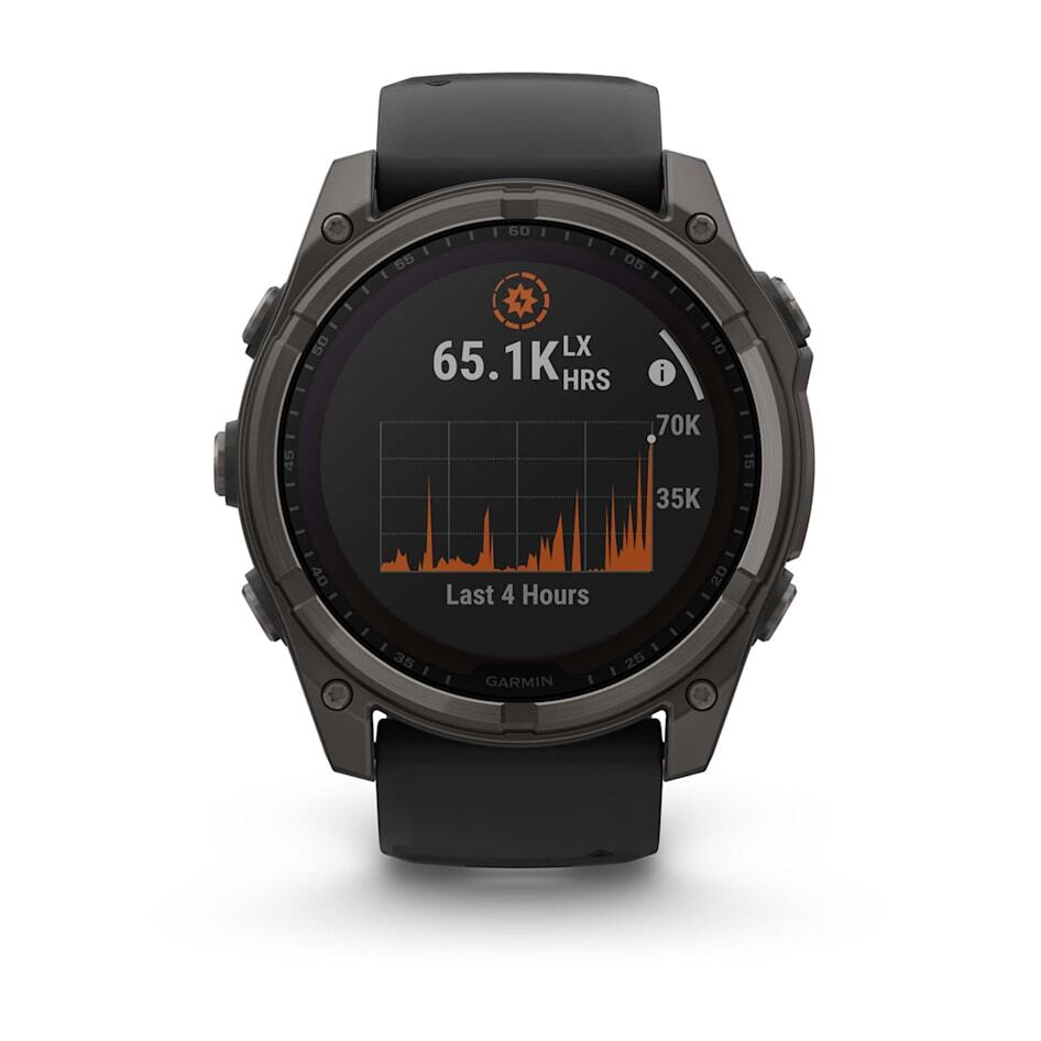 Умные часы Garmin FENIX 8 (010-02907-11) 51 мм Solar Sapphire Carbon Gray DLC Titanium with Black/Pebble Gray Silicone