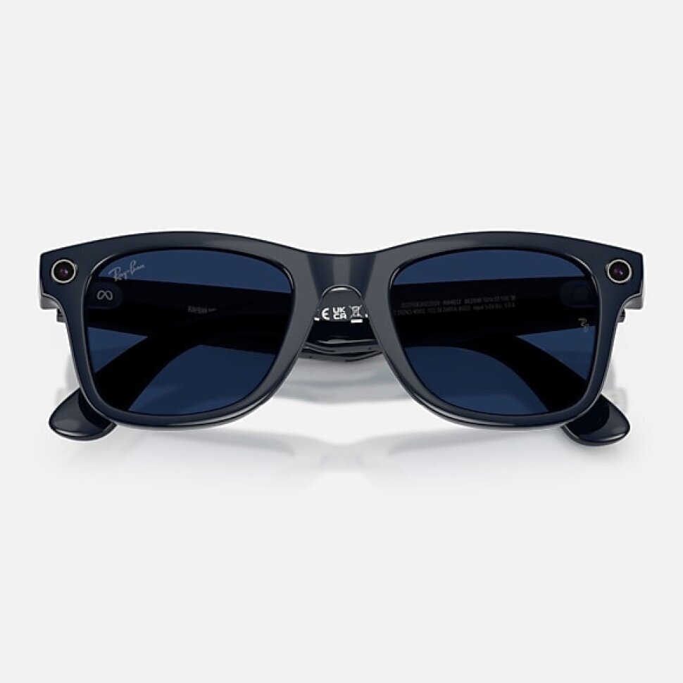 Умные очки Ray-Ban Meta Wayfarer Gen 2 RW4012 (глянцевая синяя оправа, линзы с синим автозатемнением), размер M