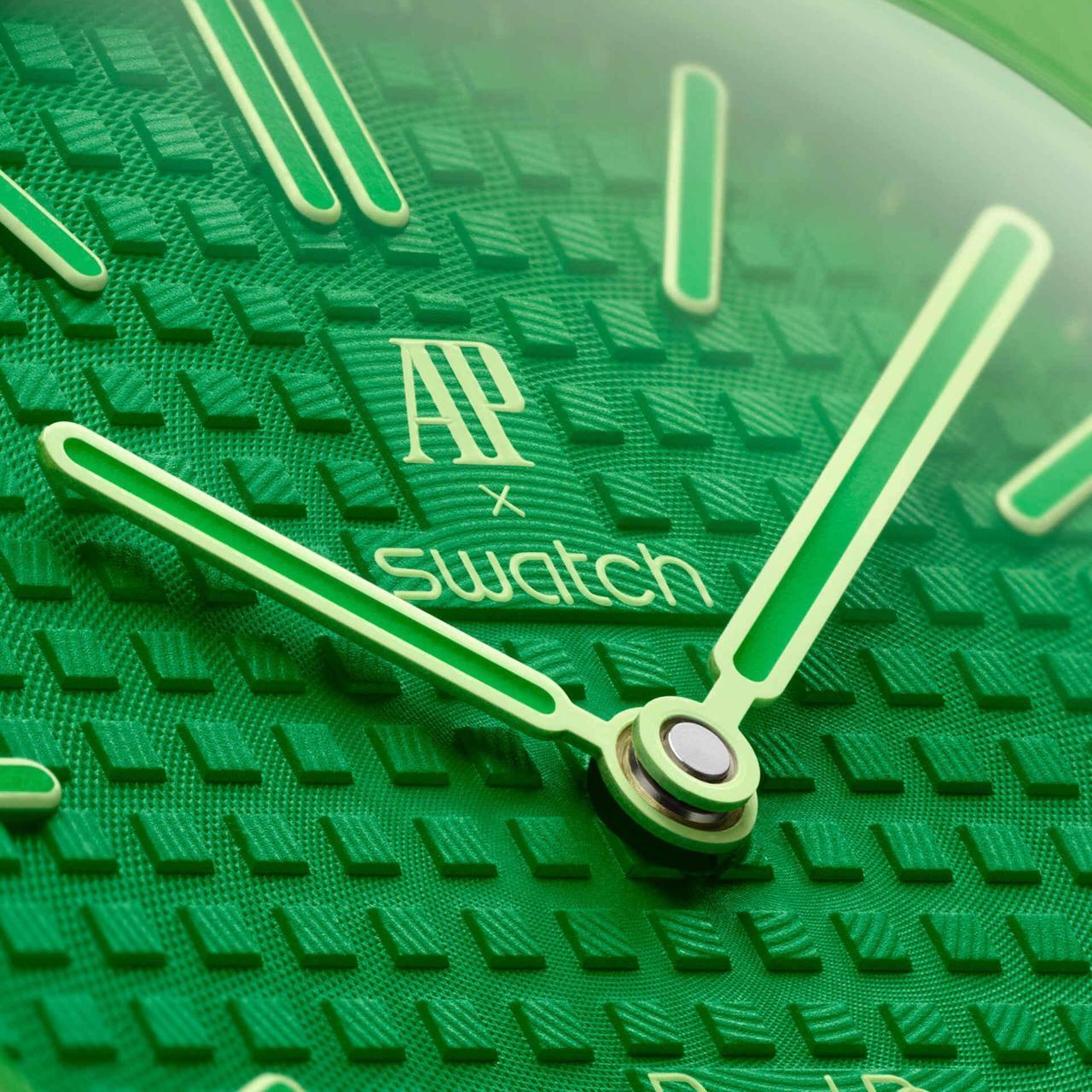 Карманные часы Swatch x Audemars Piguet Royal Pop, зелёный (Green Eight)
