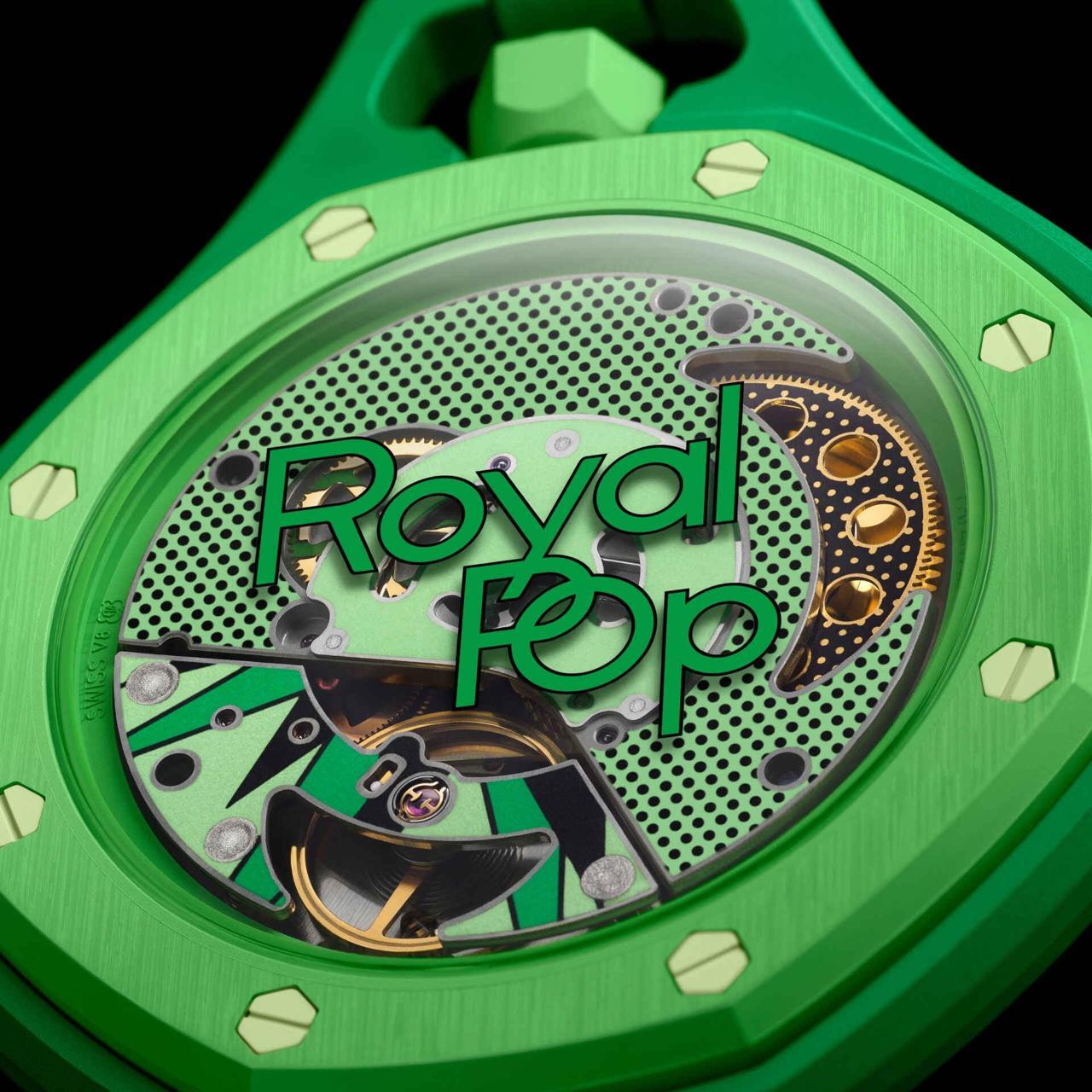 Карманные часы Swatch x Audemars Piguet Royal Pop, зелёный (Green Eight)