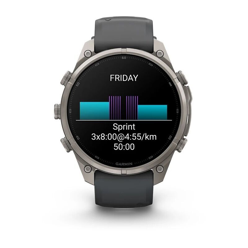 Умные часы Garmin FENIX 9 Pro (010-04336-21) 47 мм, Amoled, inReach, Titanium with Graphite/Black Silicone Band