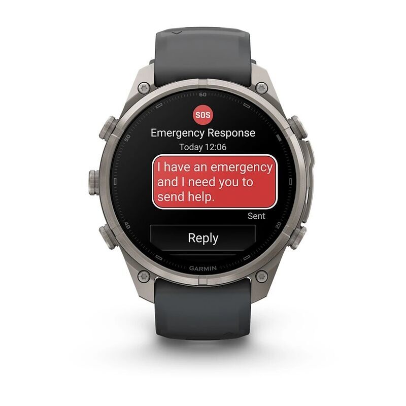 Умные часы Garmin FENIX 9 Pro (010-04336-21) 47 мм, Amoled, inReach, Titanium with Graphite/Black Silicone Band