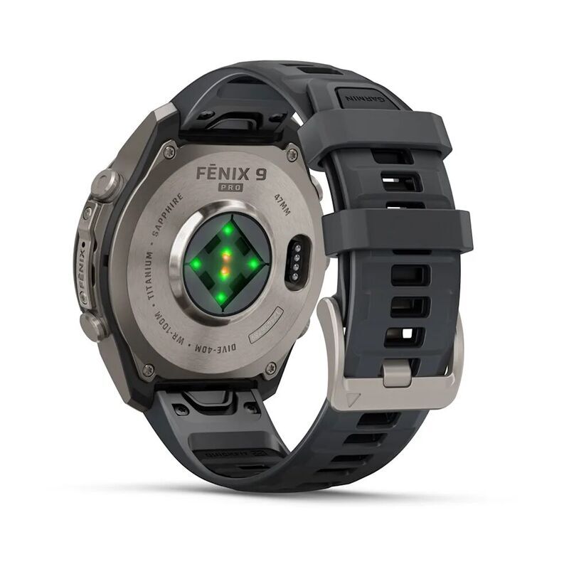 Умные часы Garmin FENIX 9 Pro (010-04336-21) 47 мм, Amoled, inReach, Titanium with Graphite/Black Silicone Band