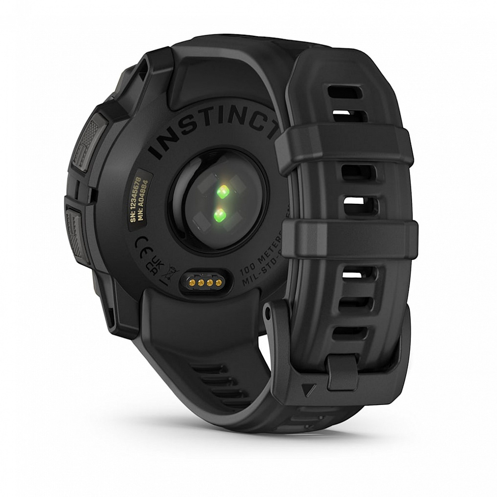 Умные часы Garmin INSTINCT 3 (010-02936-00) 45 мм, AMOLED чёрный с угольно-чёрным ремешком
