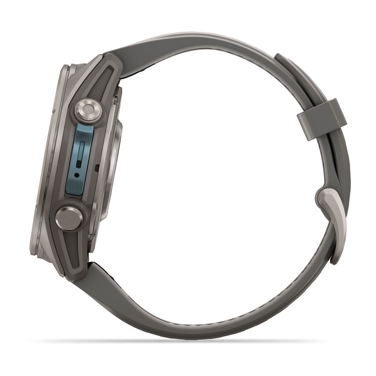 Умные часы Garmin FENIX 9 (010-04761-11) 43 мм, AMOLED, титановый, пепельно-серый силиконовый ремешок