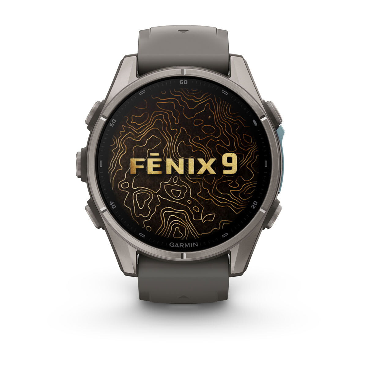 Умные часы Garmin FENIX 9 (010-04761-11) 43 мм, AMOLED, титановый, пепельно-серый силиконовый ремешок