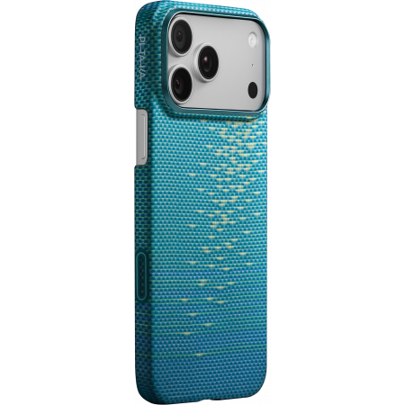 Чехол Pitaka Ultra-Slim Case для Apple iPhone 17 Pro, бело-синий (Lucid Blue)