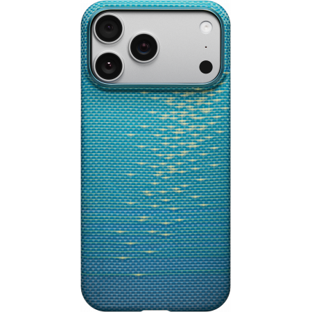 Чехол Pitaka Ultra-Slim Case для Apple iPhone 17 Pro, бело-синий (Lucid Blue)