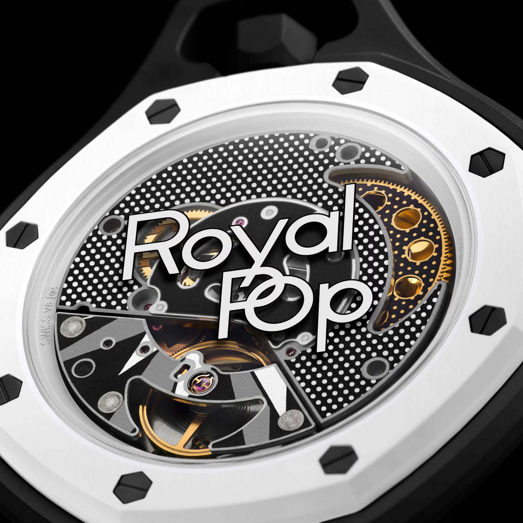 Карманные часы Swatch x Audemars Piguet Royal Pop, чёрный (Ocho Negro)