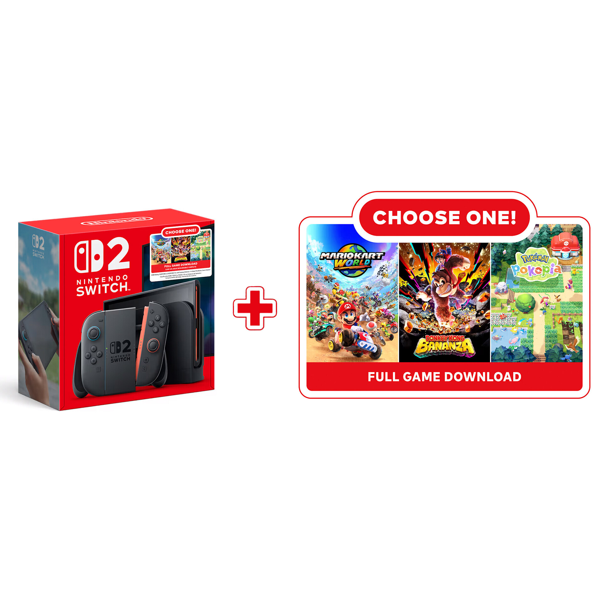 Игровая приставка Nintendo Switch 2: Choose Your Game Bundle, чёрный (Black)