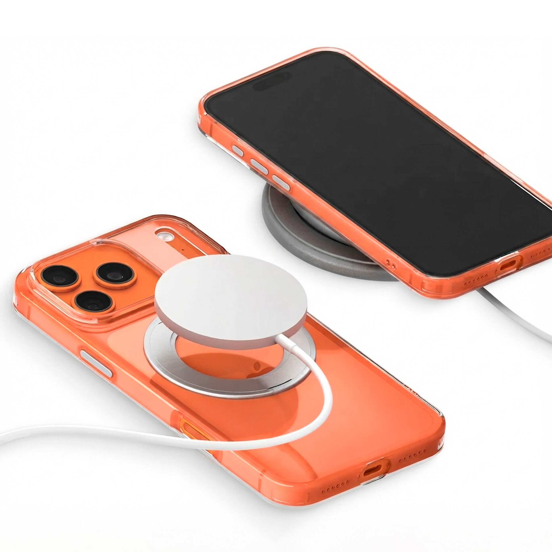 Защитный чехол Gurdini Stand Case iRing 360 для Apple iPhone 17 Pro, прозрачный (Transparent)