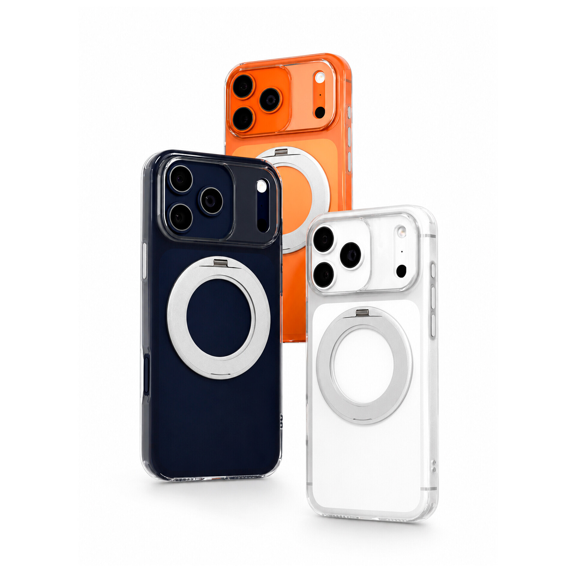 Защитный чехол Gurdini Stand Case iRing 360 для Apple iPhone 17 Pro, прозрачный (Transparent)