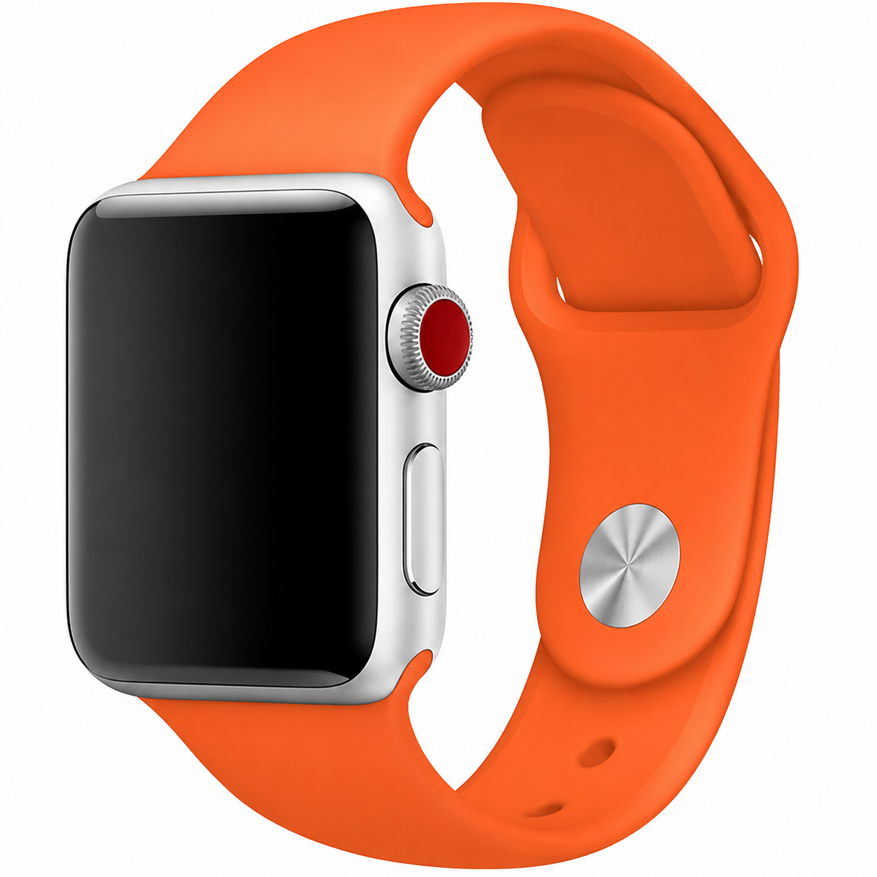 Ремешок Gurdini Sport Band (силиконовый) для Apple Watch 42mm/44mm, оранжевый (Vitamin C)