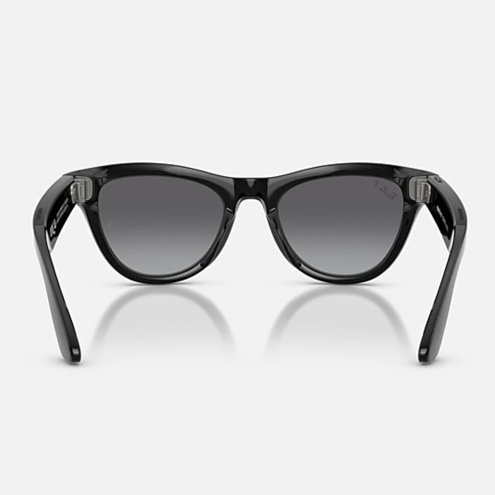 Умные очки Ray-Ban Meta Skyler Gen 2 RW4014 (глянцевая чёрная оправа, линзы поляризованные графитовый градиент)