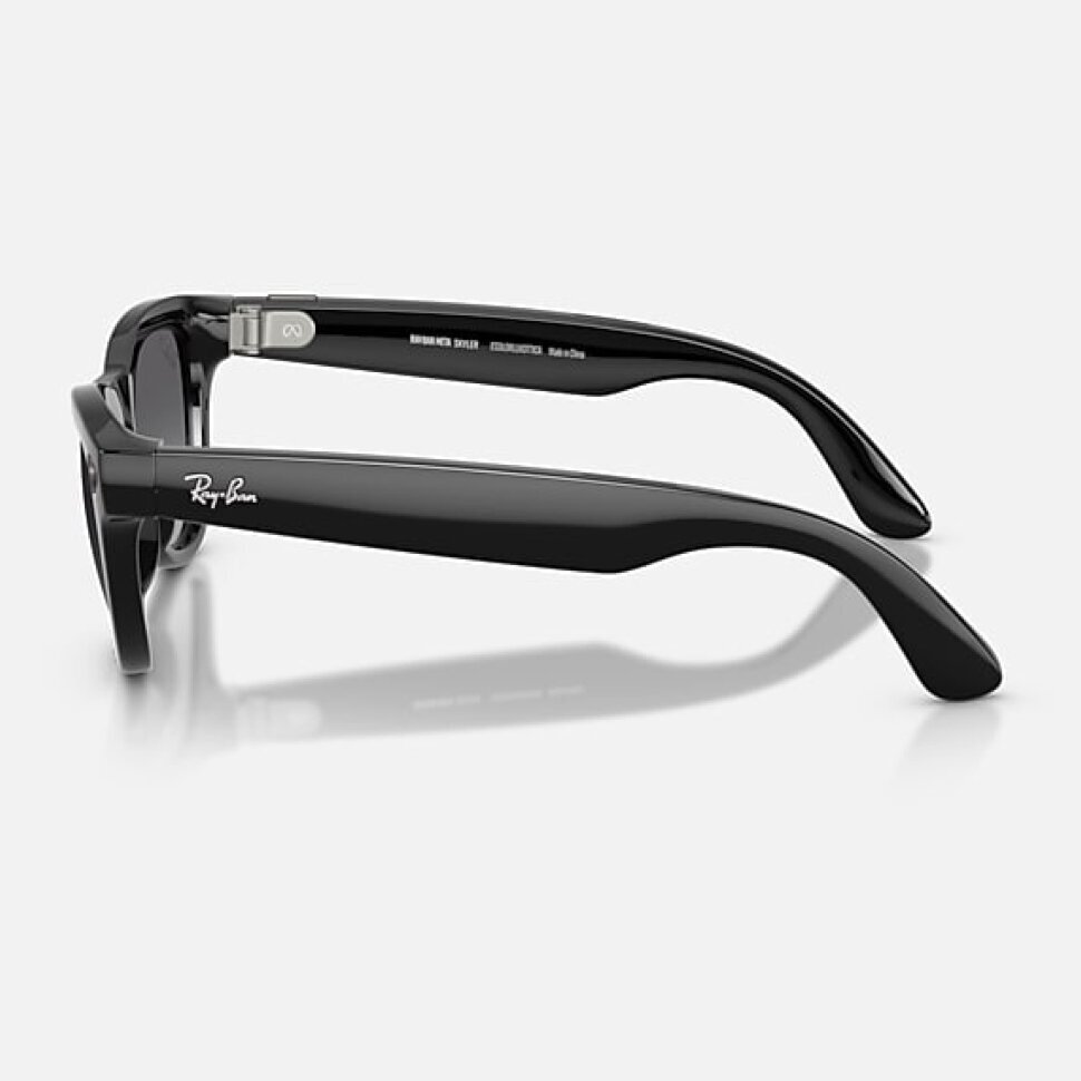 Умные очки Ray-Ban Meta Skyler Gen 2 RW4014 (глянцевая чёрная оправа, линзы поляризованные графитовый градиент)