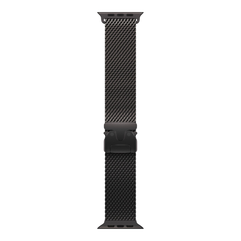 Часы Apple Watch Ultra 4 (2026), 49 мм, корпус из титана цвета «Black», ремешок Titanium Milanese Loop цвета «Black», чёрный