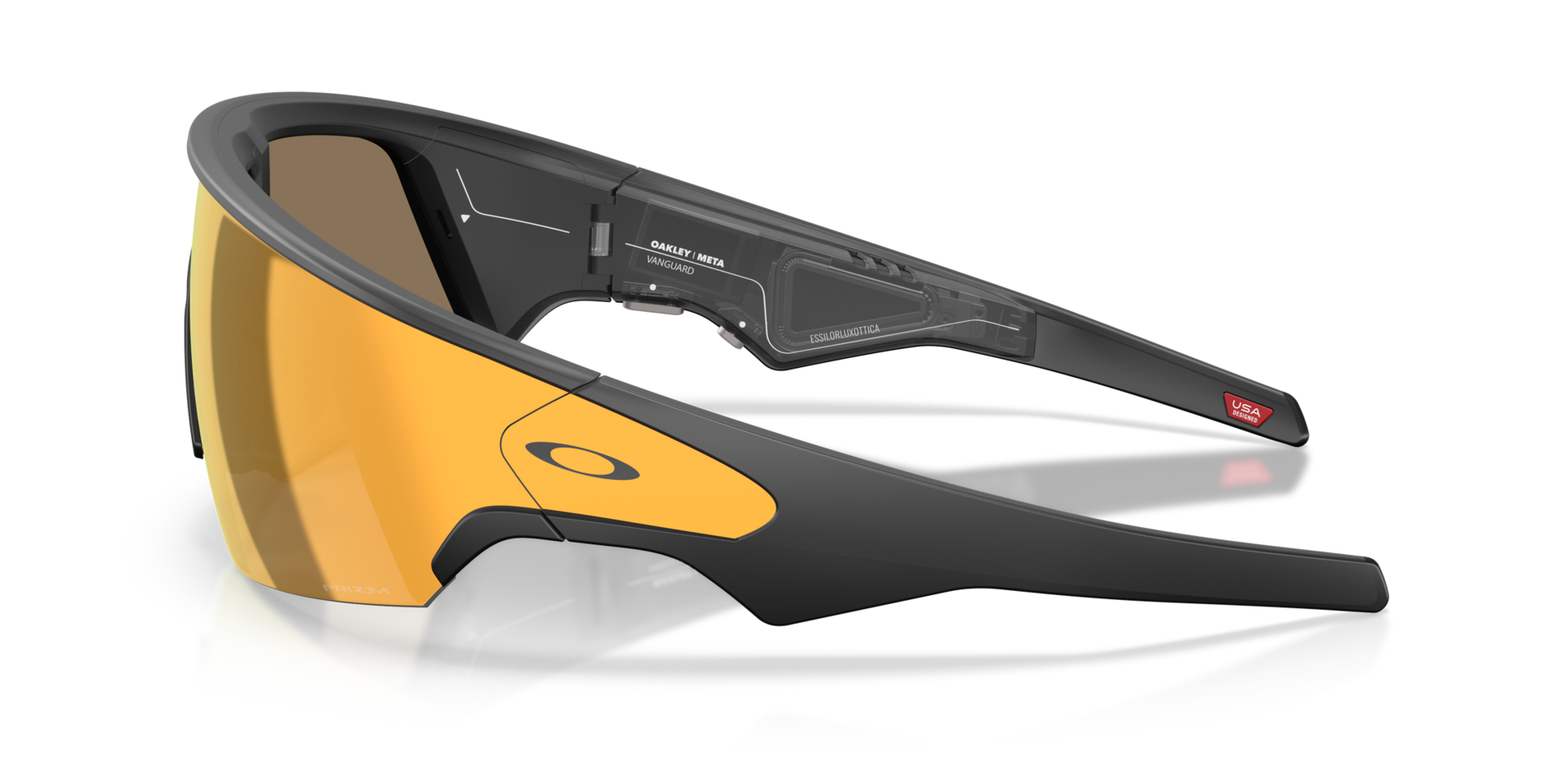 Умные очки Oakley Meta Vanguard OW8001 (чёрная оправа, линзы жёлтые) Prizm 24K