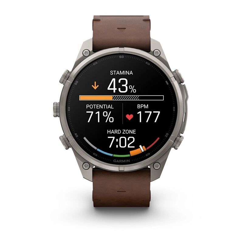Умные часы Garmin FENIX 9 Pro (010-04336-41) 47 мм, Amoled, inReach, Titanium with Walnut Leather Band